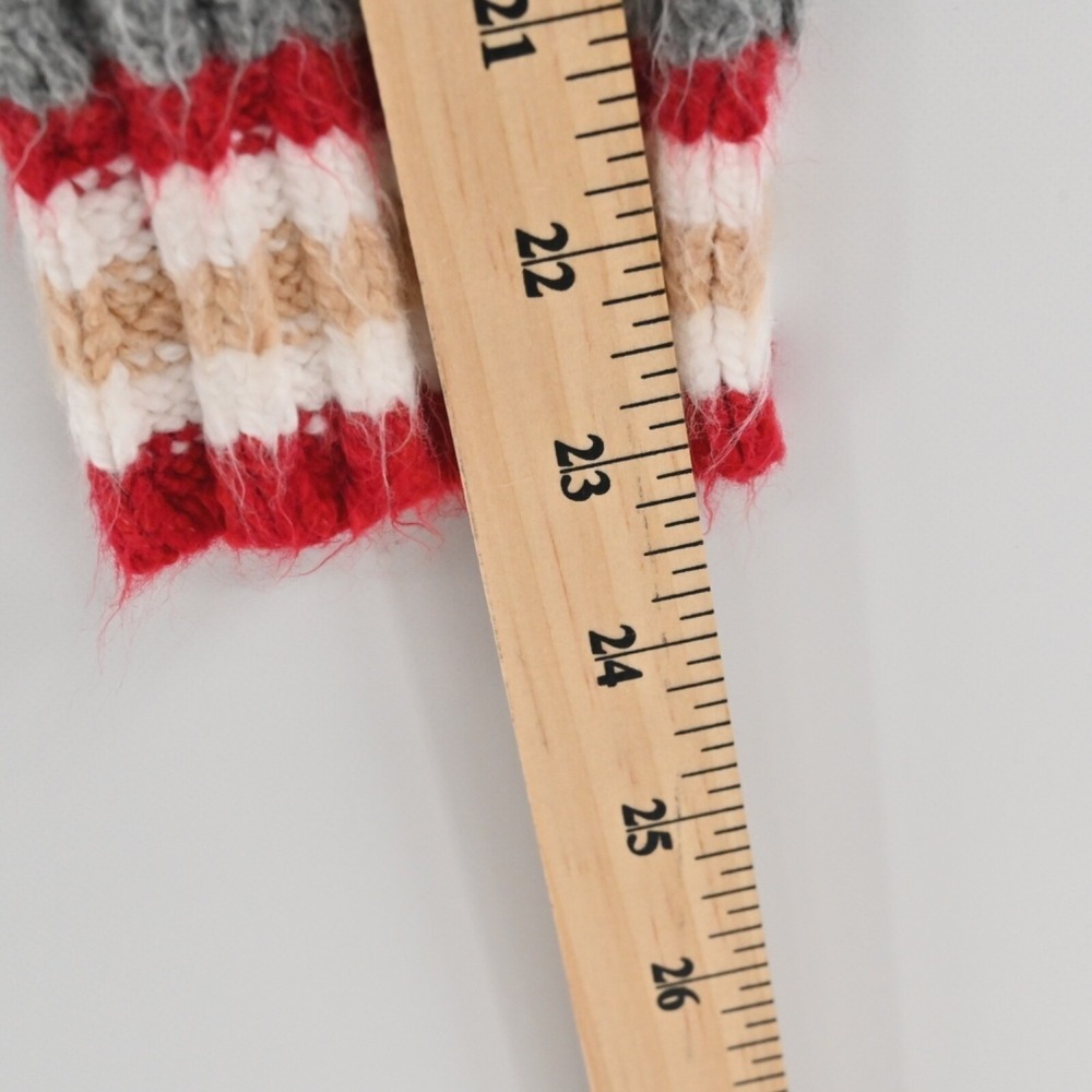 American Eagle Varsity Full Zip Sweater Womens Size XS Gray Red Cotton Y2K Knit - Picture 6 of 14